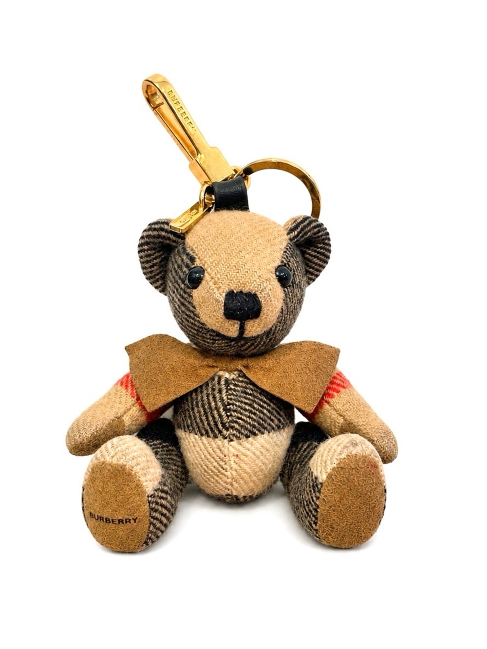 BURBERRY Thomas Bear Keychain Bag Charm with Bow Tie W/ COA